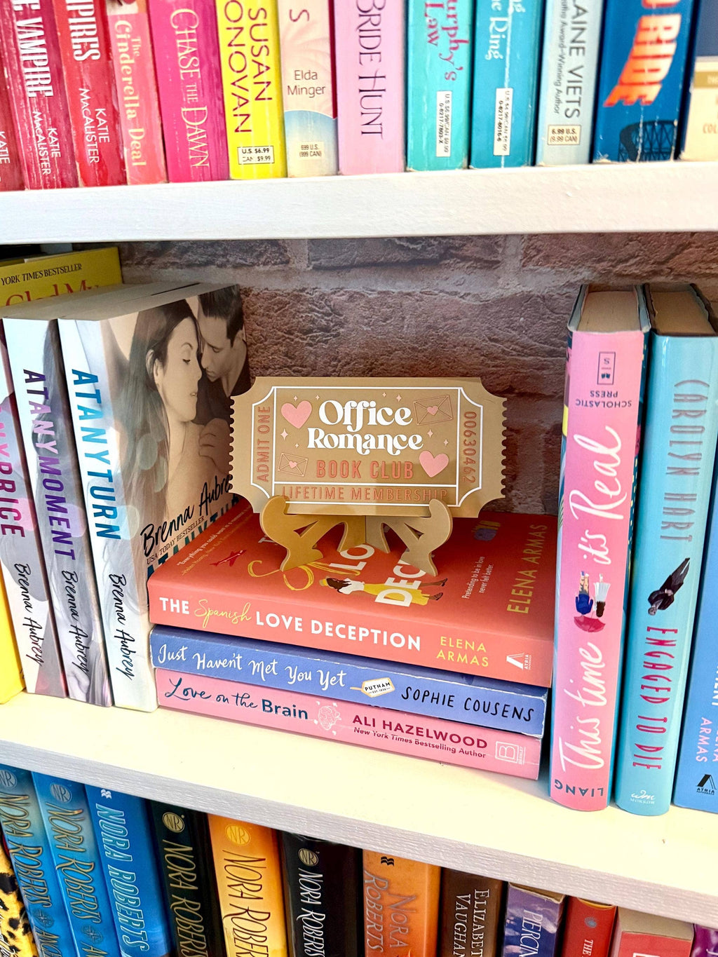 Bookish Shelf Sitter and Decor with Reading Tickets