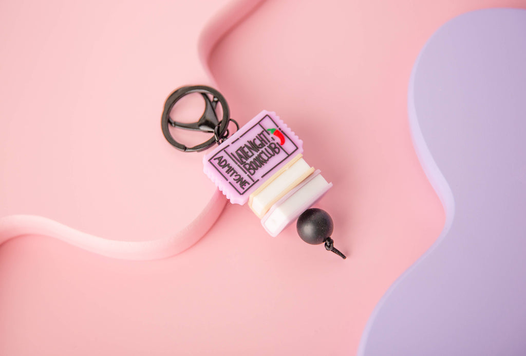 Late Night Bookclub Keychain- Book Lover Accesssory
