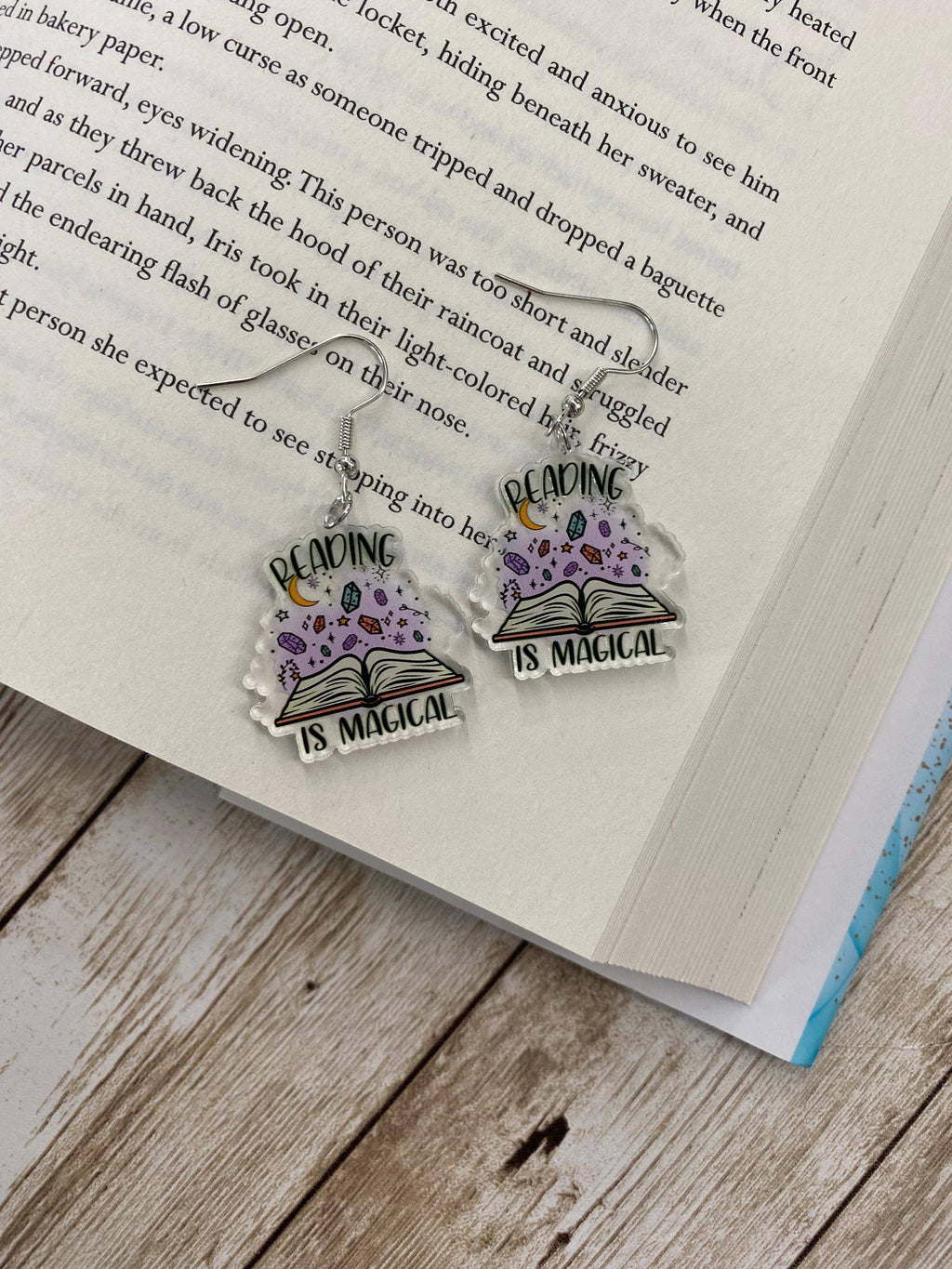 Reading Is Magical Book Lover Earrings