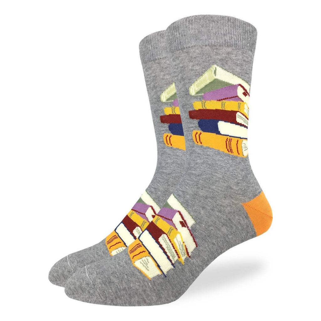 Stack of Books Socks: Shoe Size 7-12