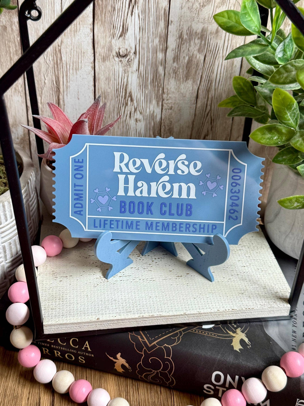 Bookish Shelf Sitter and Decor with Reading Tickets