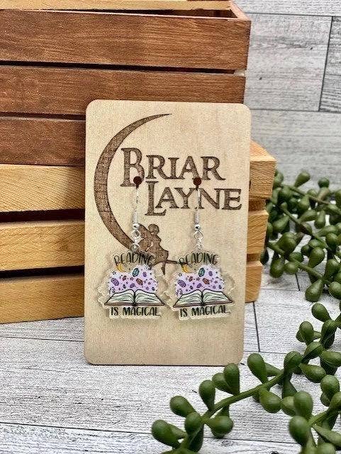 Reading Is Magical Book Lover Earrings