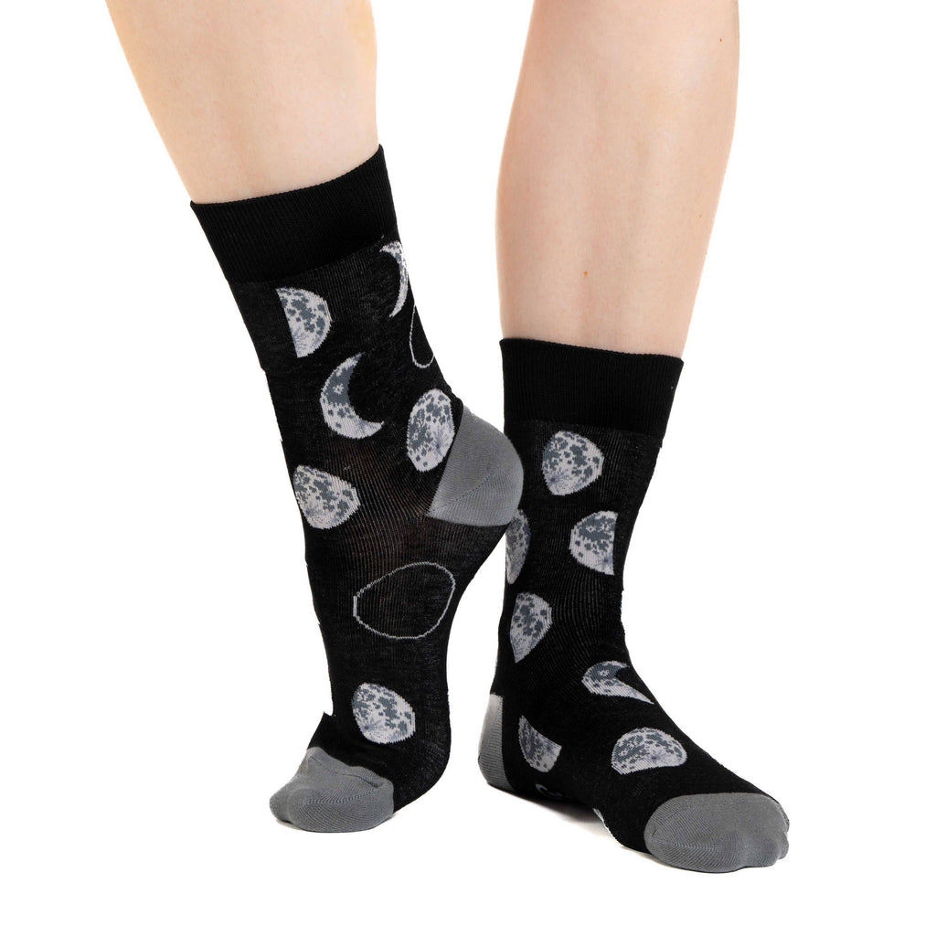 Women's Phases of the Moon Socks: Shoe Size 5-9