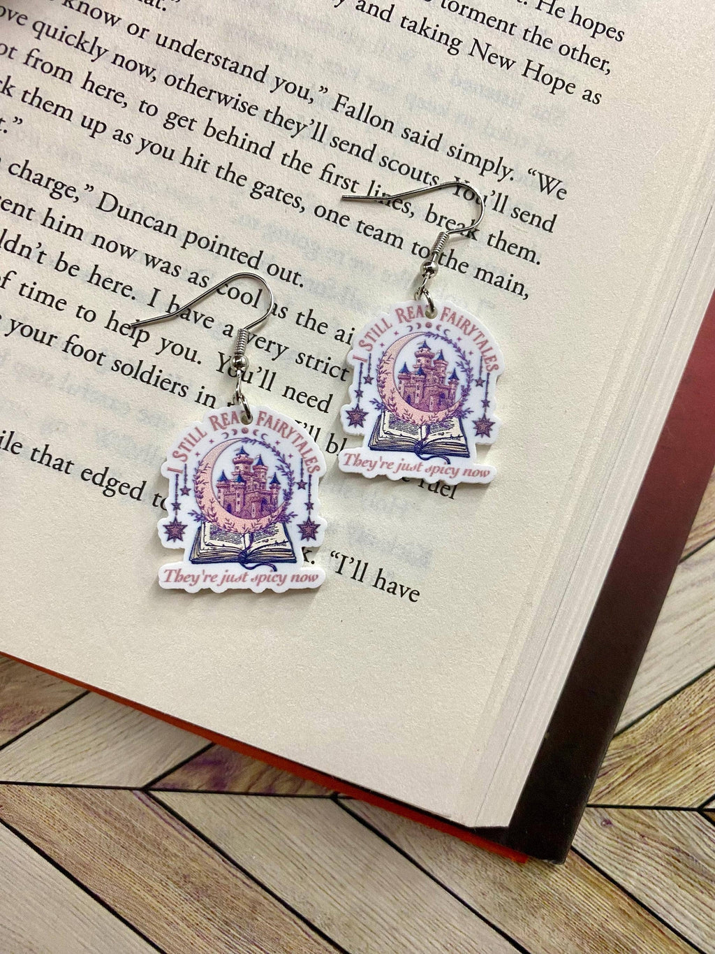 Fairytale Fantasy Book Reading Earrings