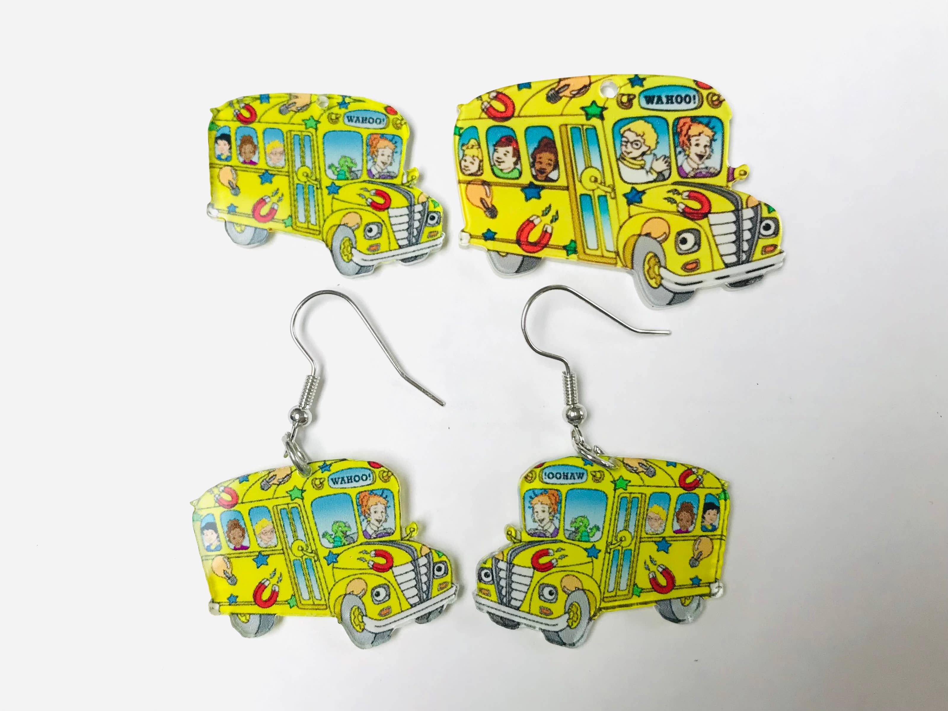Magic School Bus Earrings Teacher Gift kid's book character: REGULAR BUS