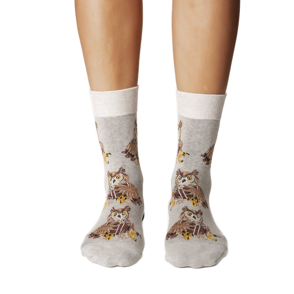 Women's Owl Socks: Shoe Size 5-9