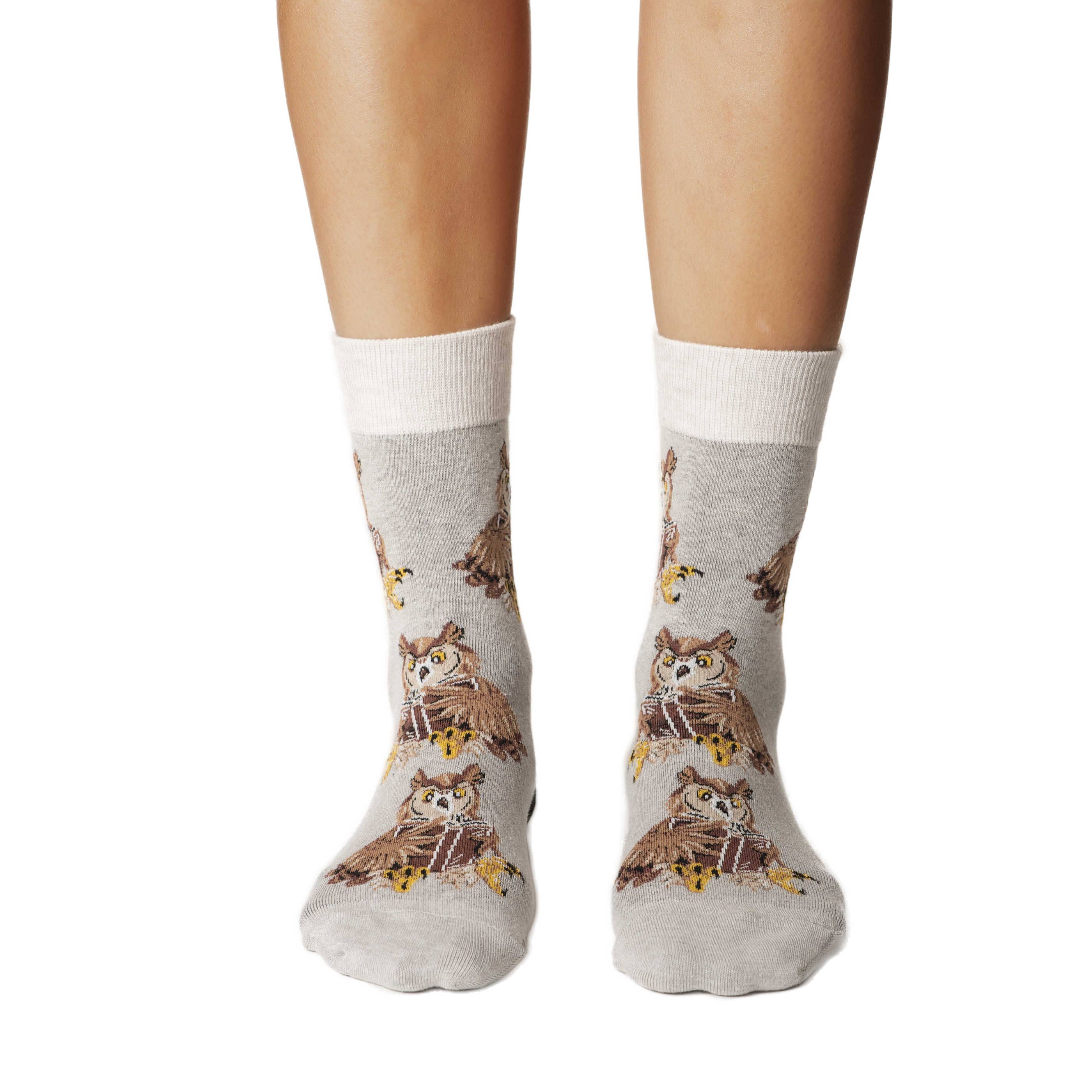 Women's Owl Socks: Shoe Size 5-9