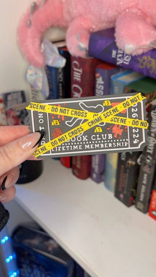 3d Printed Shelf Trope Ticket - True Crime Book Club: Add Stand