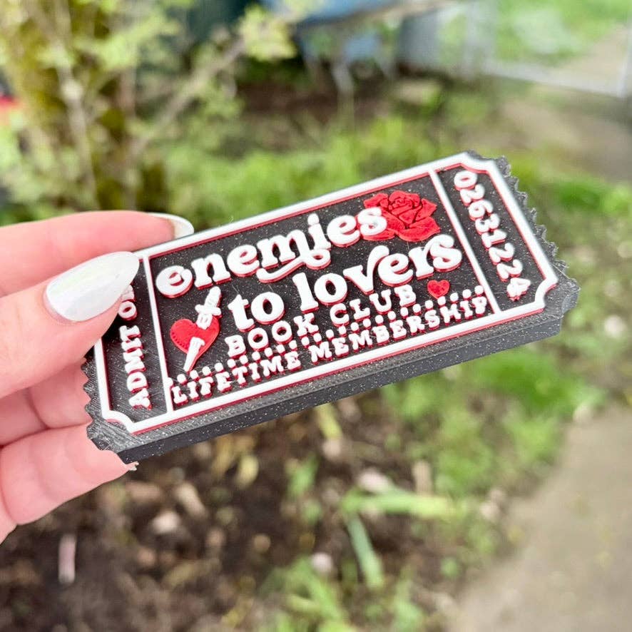 3d Printed Shelf Trope Ticket - Enemies to Lovers Book Club: Add Stand