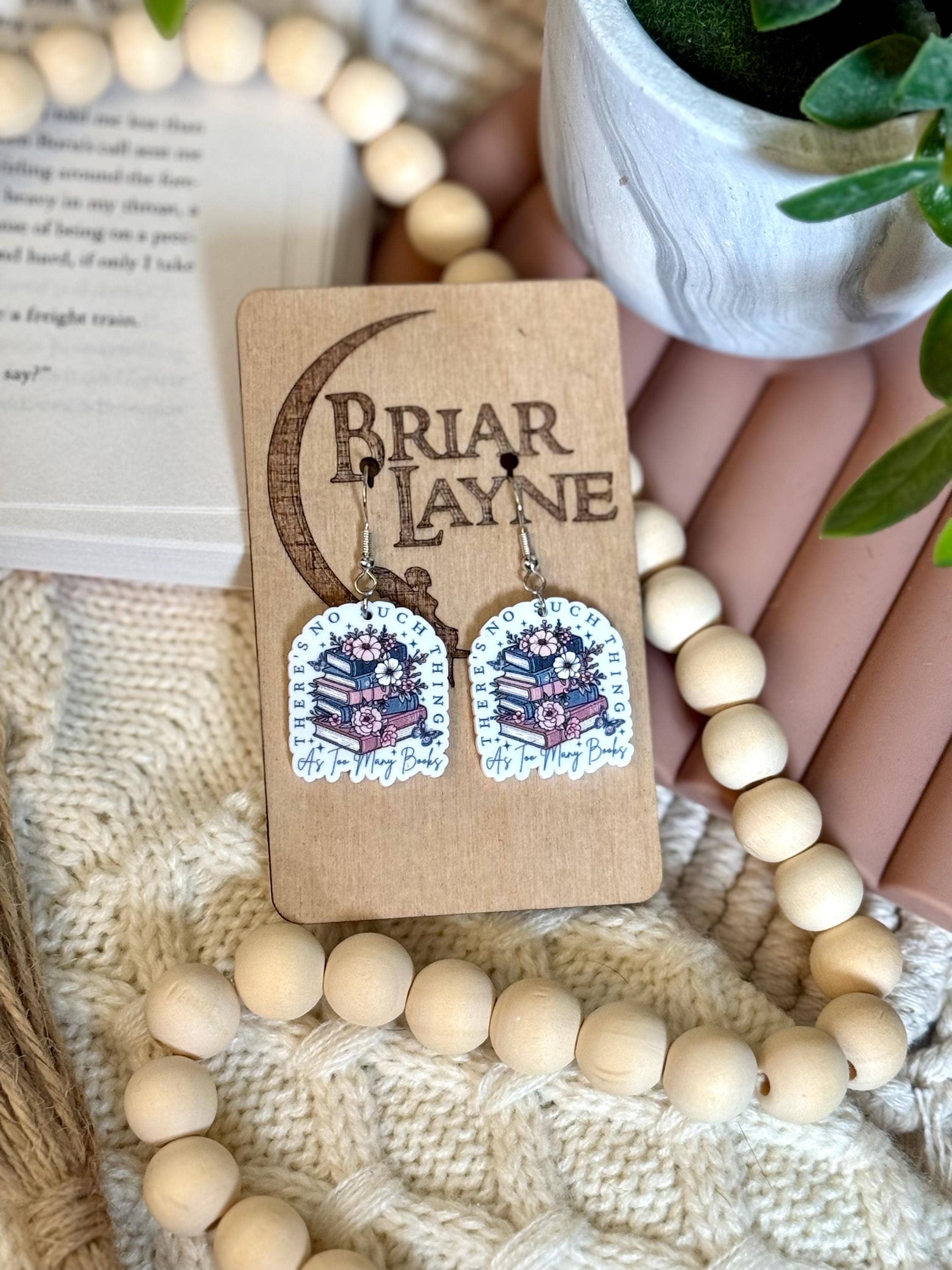 Book Lovers Reading Library Earrings