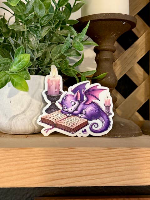 Dragon Bookish Shelf Sitter Decor