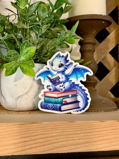 Dragon Bookish Shelf Sitter Decor