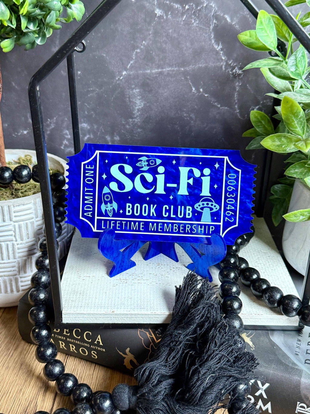 Sci Fi Bookish Shelf Sitter and Bookshelf Decor Ticket