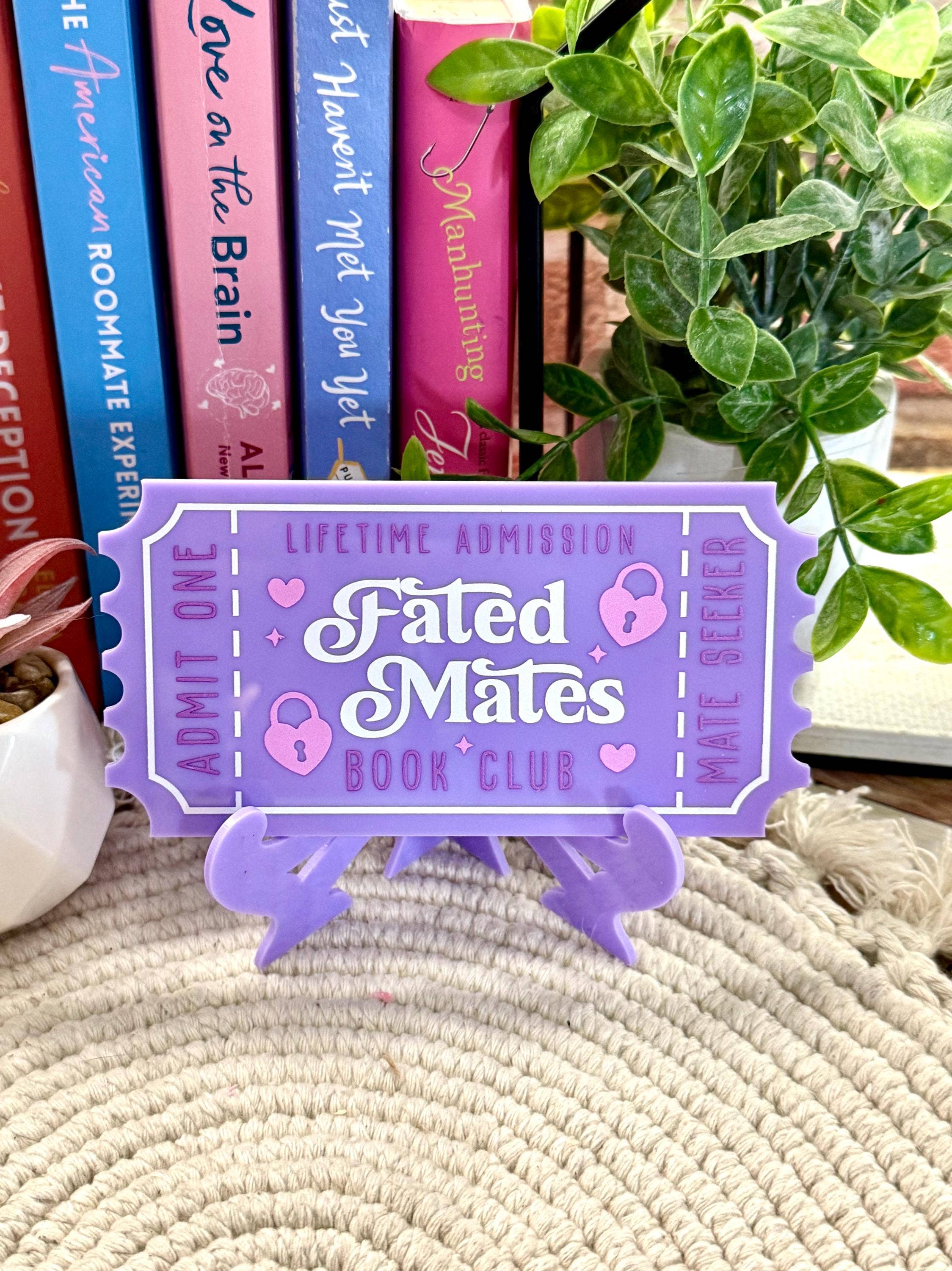 Bookish Shelf Sitter and Decor with Reading Tickets