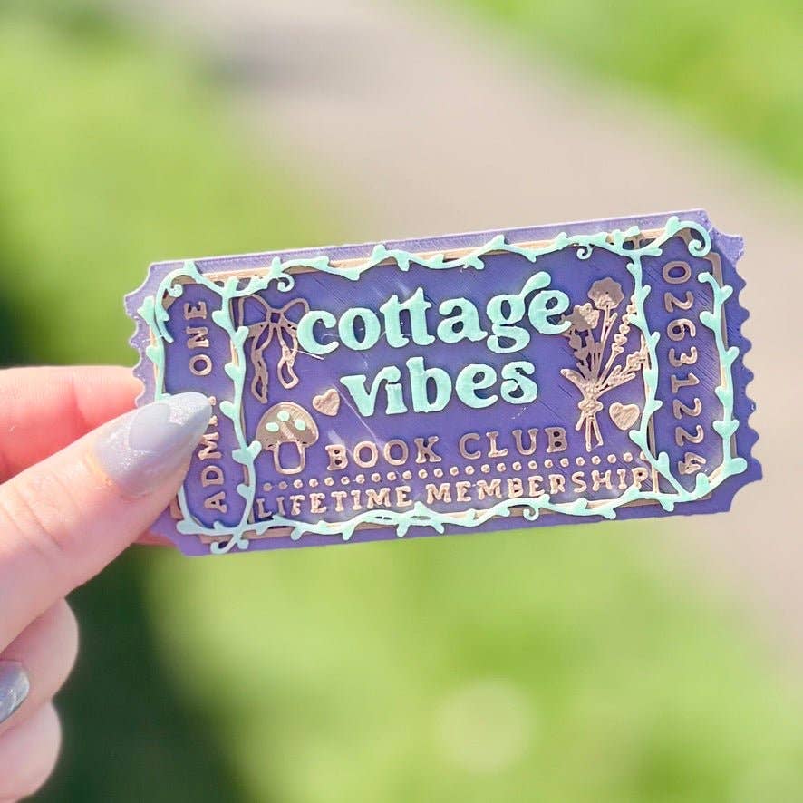 3d Printed Shelf Trope Ticket - Cottage Vibes Book Club: Add Stand