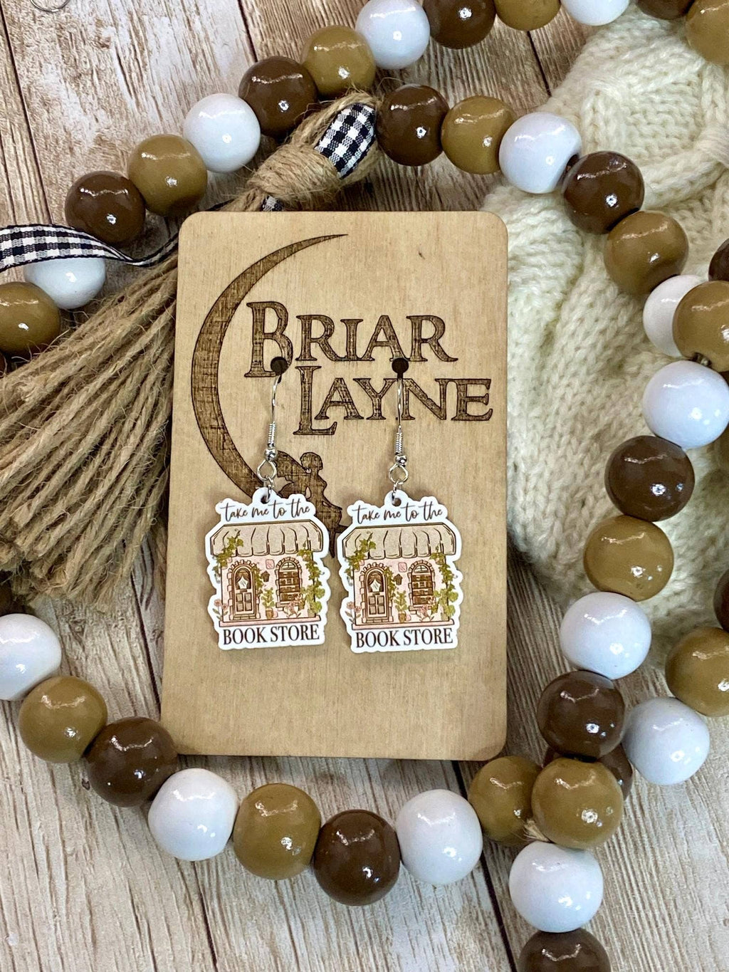 Bookstore Book Lovers Reader Library Earrings