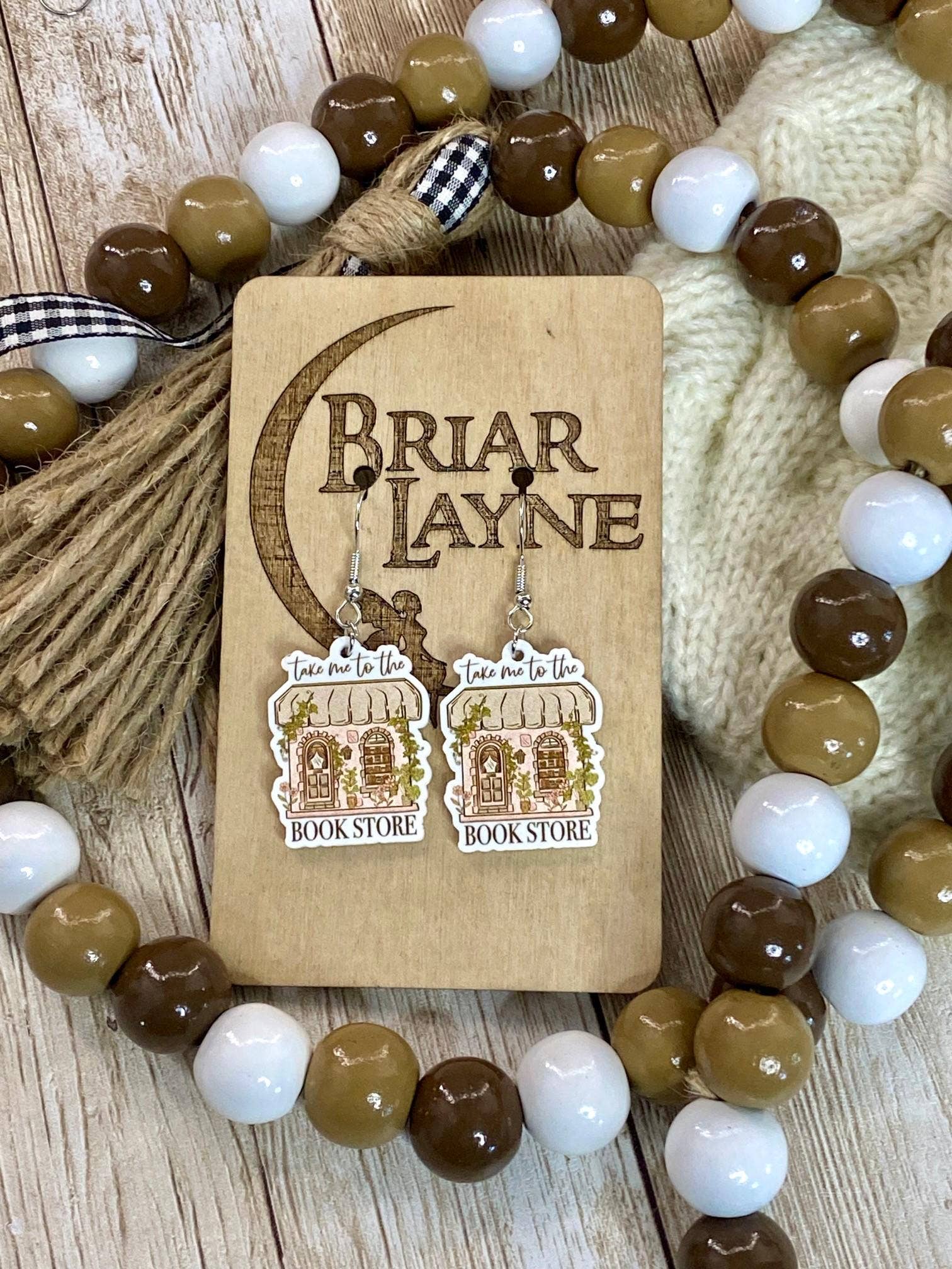 Bookstore Book Lovers Reader Library Earrings