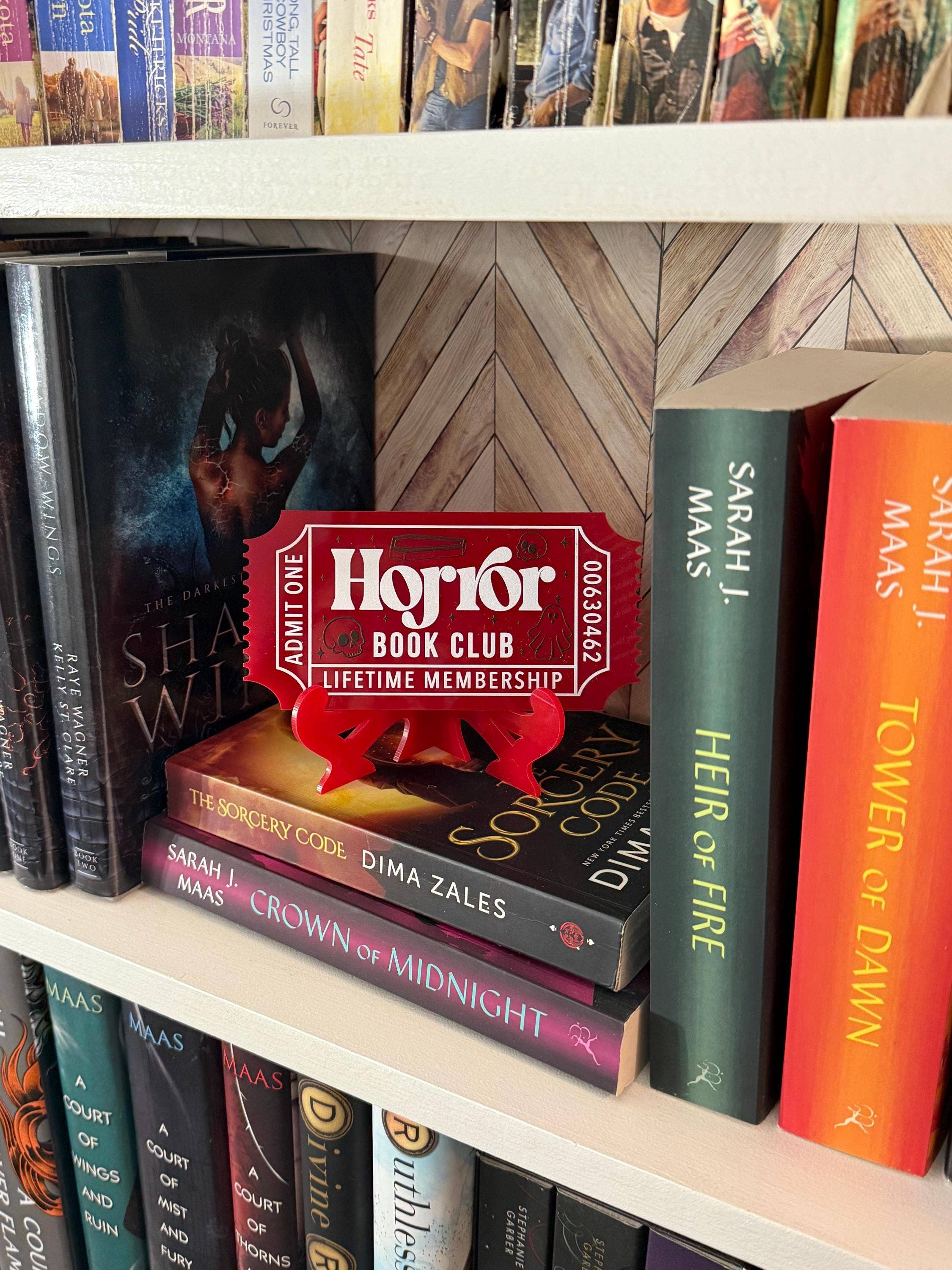 Bookish Shelf Sitter and Decor with Reading Tickets