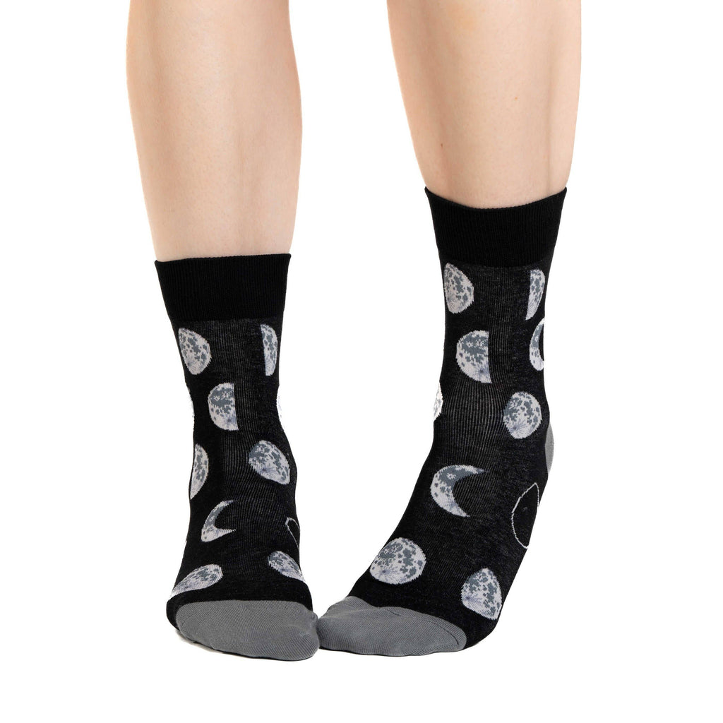 Women's Phases of the Moon Socks: Shoe Size 5-9