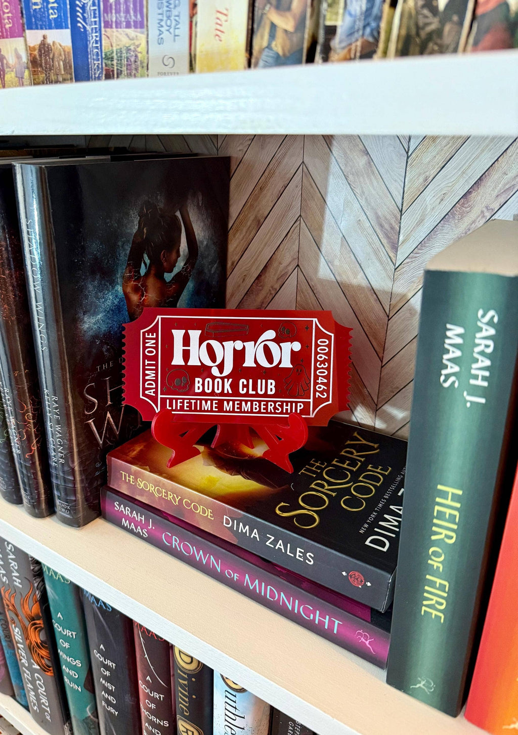 Bookish Shelf Sitter and Decor with Reading Tickets