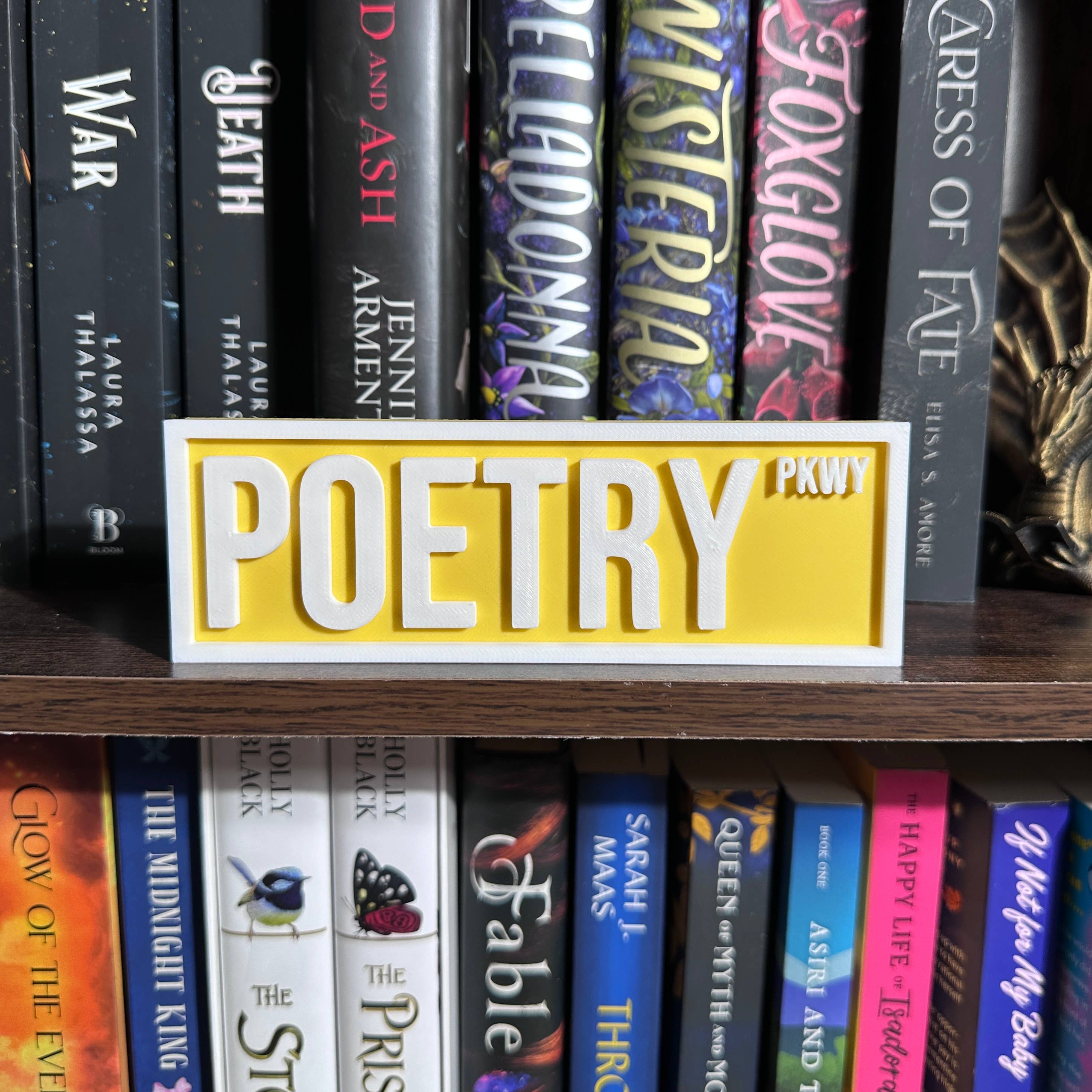 Poetry Street Sign | Bookshelf Decor: Purple