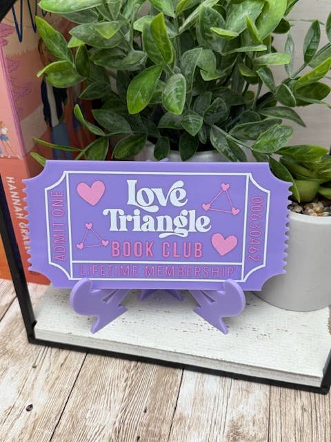 Bookish Shelf Sitter and Decor with Reading Tickets