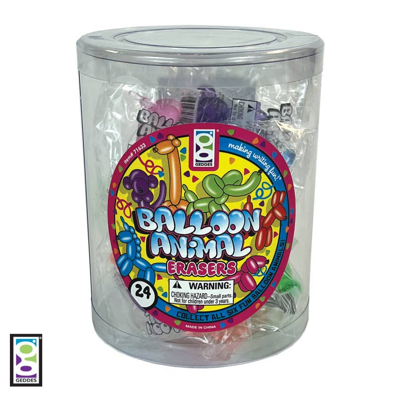 Balloon Animal Erasers 24/tub