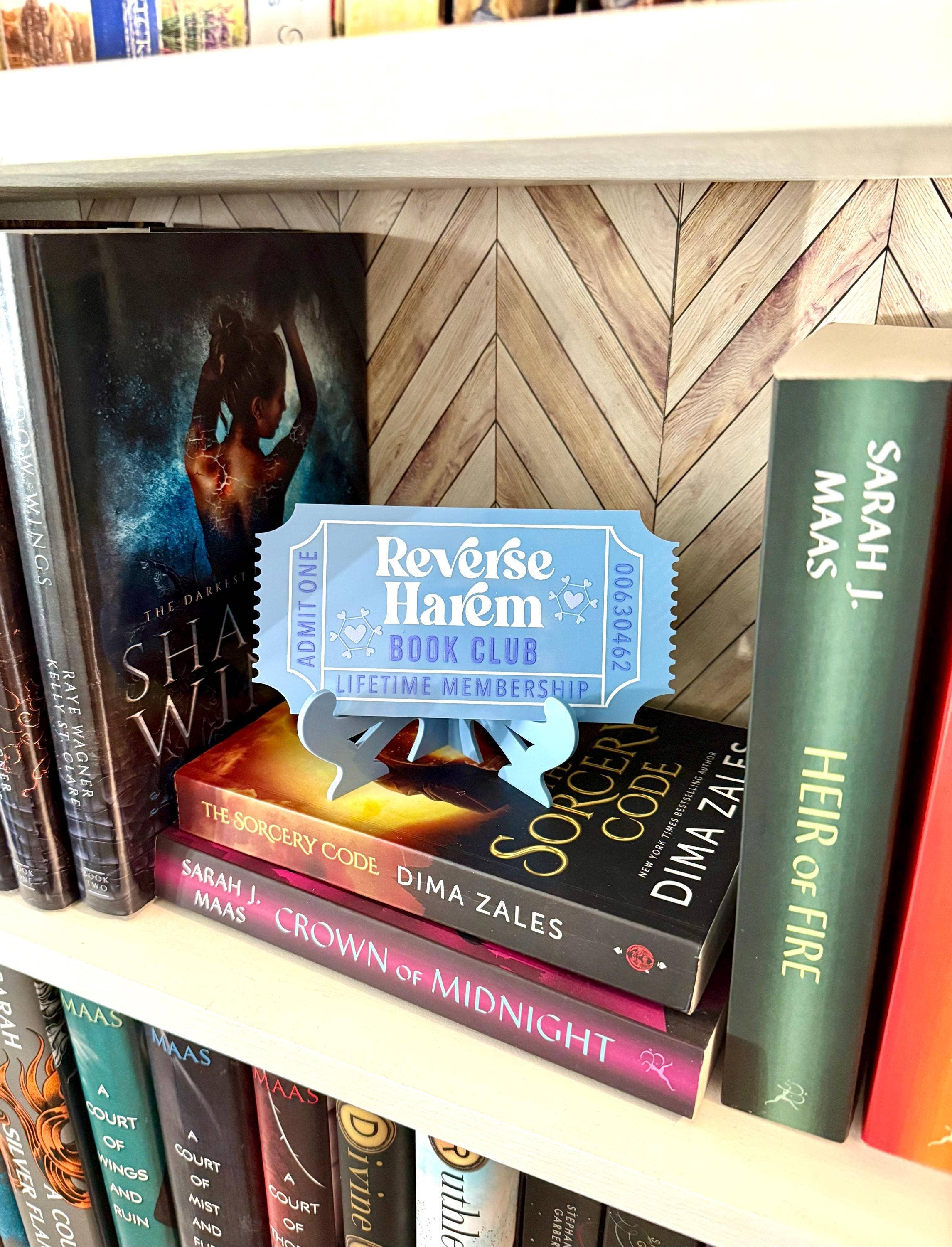 Bookish Shelf Sitter and Decor with Reading Tickets