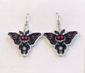 Mothman Cryptid Creature Earring, Acrylic Moth Earrings