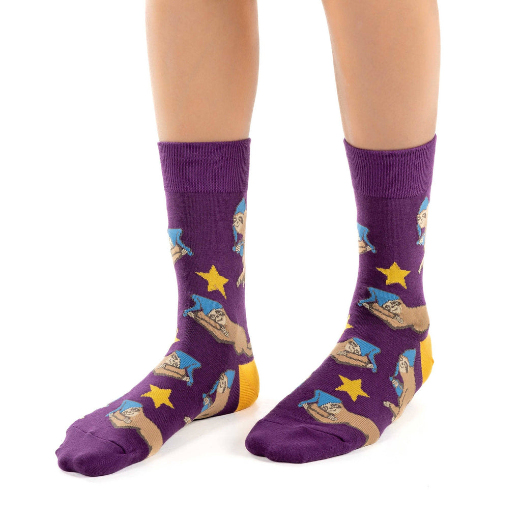Women's Sleepy Sloth Socks: Shoe Size 5-9