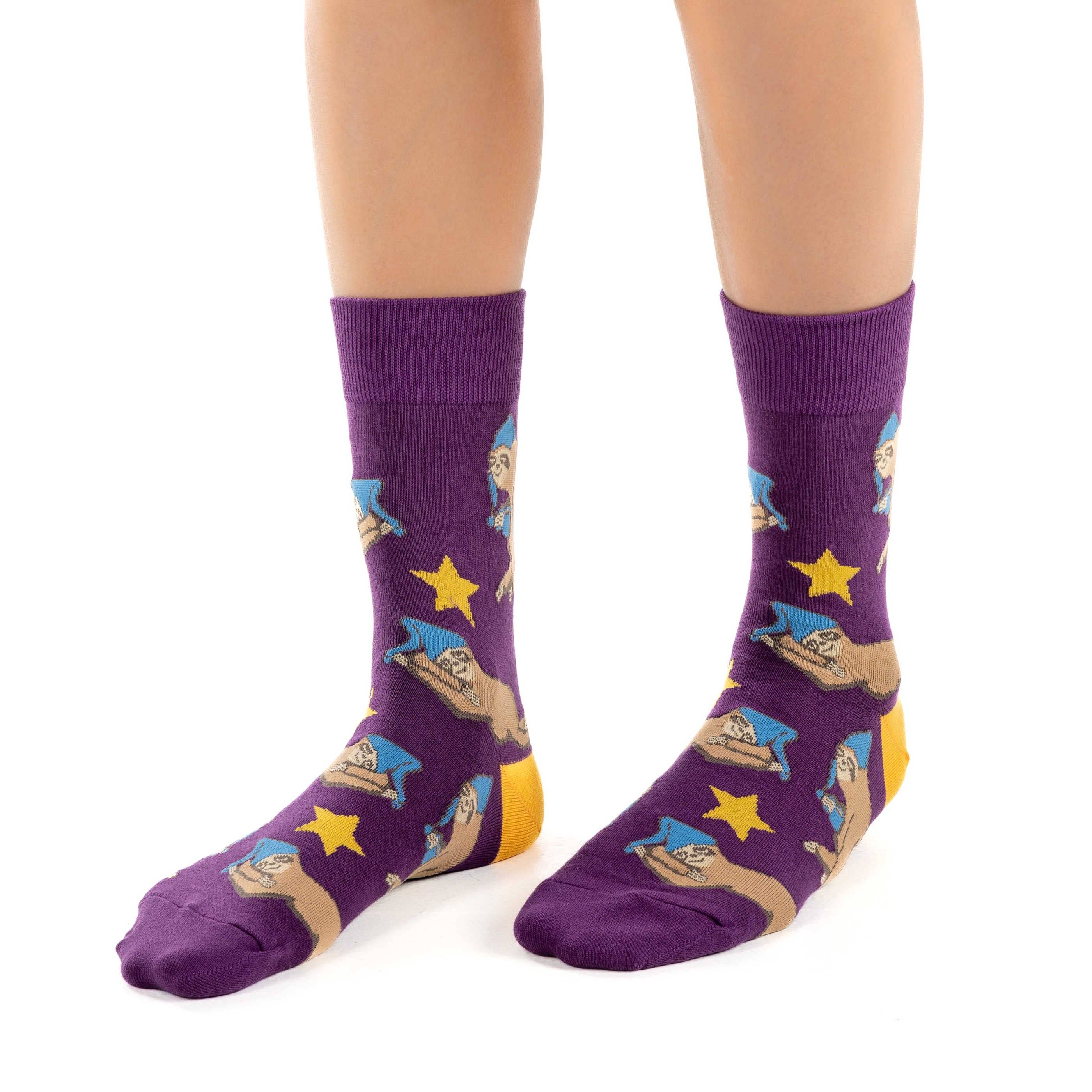 Women's Sleepy Sloth Socks: Shoe Size 5-9