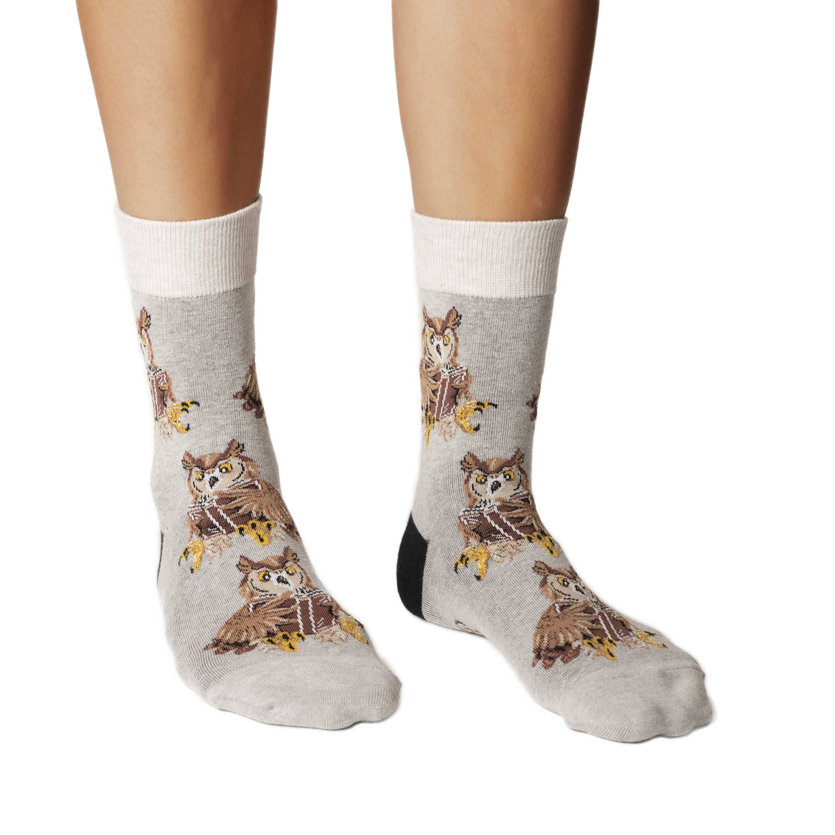 Women's Owl Socks: Shoe Size 5-9