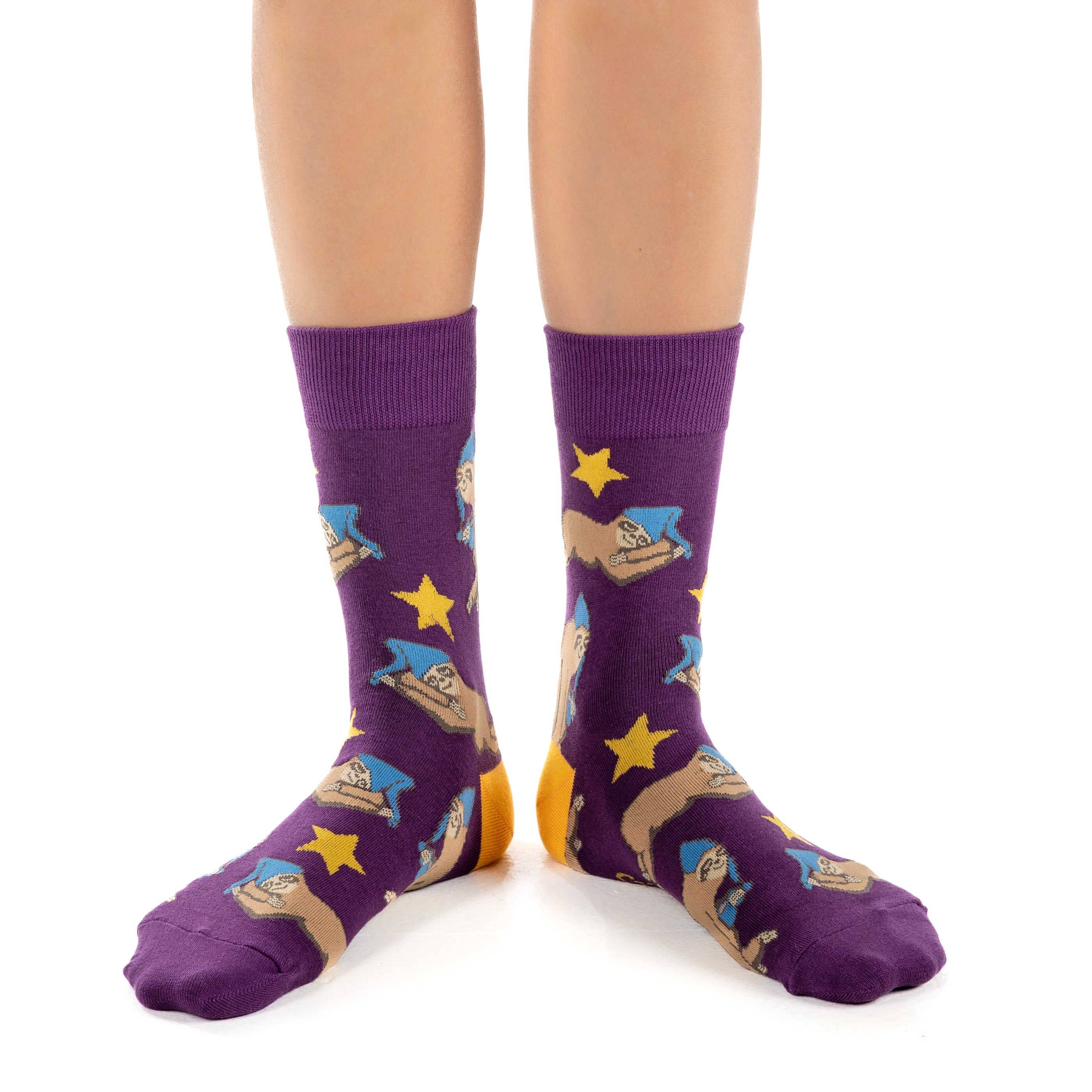 Women's Sleepy Sloth Socks: Shoe Size 5-9
