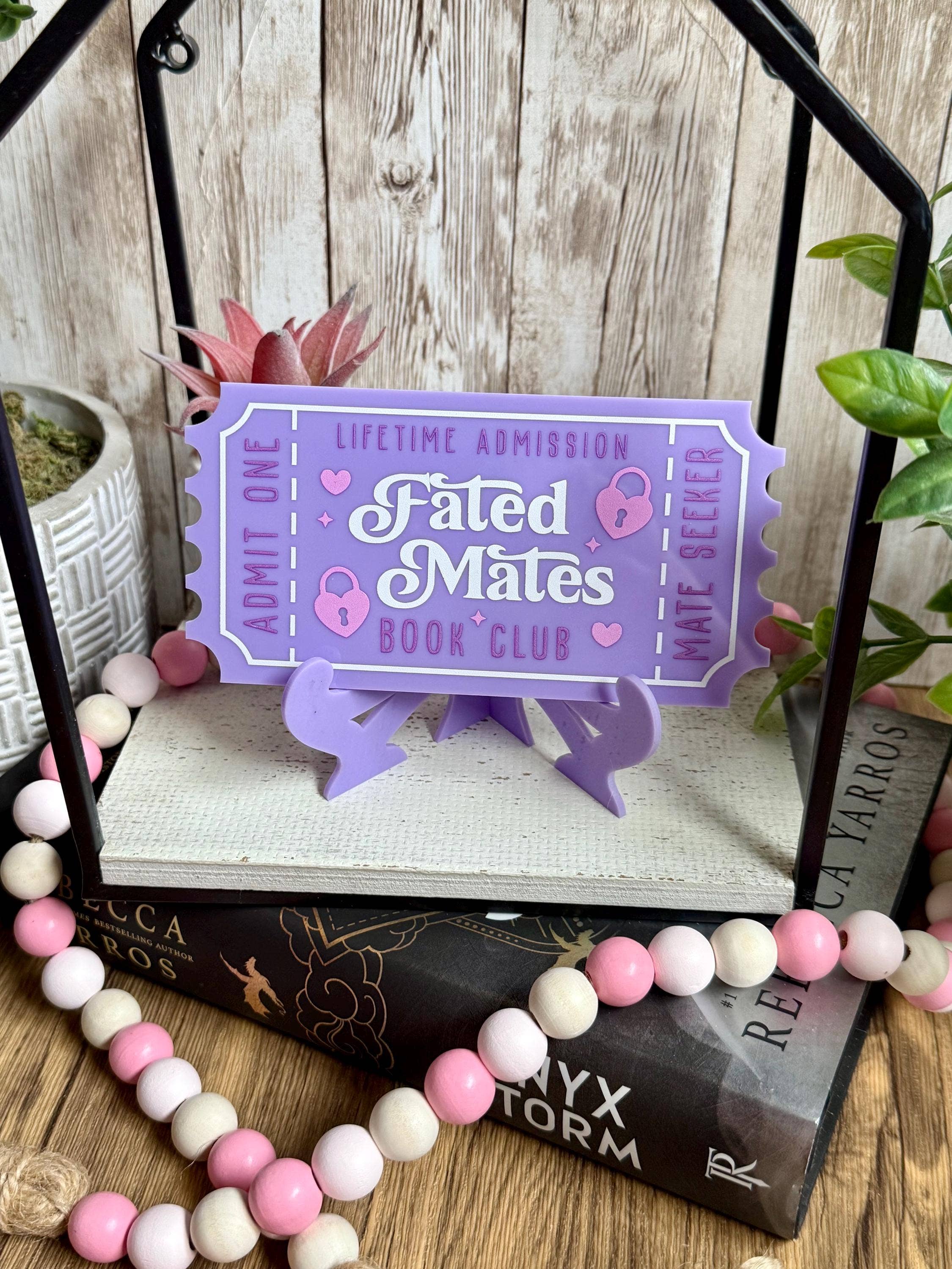 Bookish Shelf Sitter and Decor with Reading Tickets