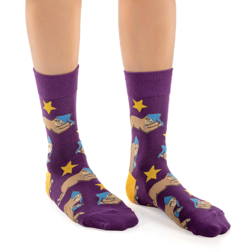 Women's Sleepy Sloth Socks: Shoe Size 5-9