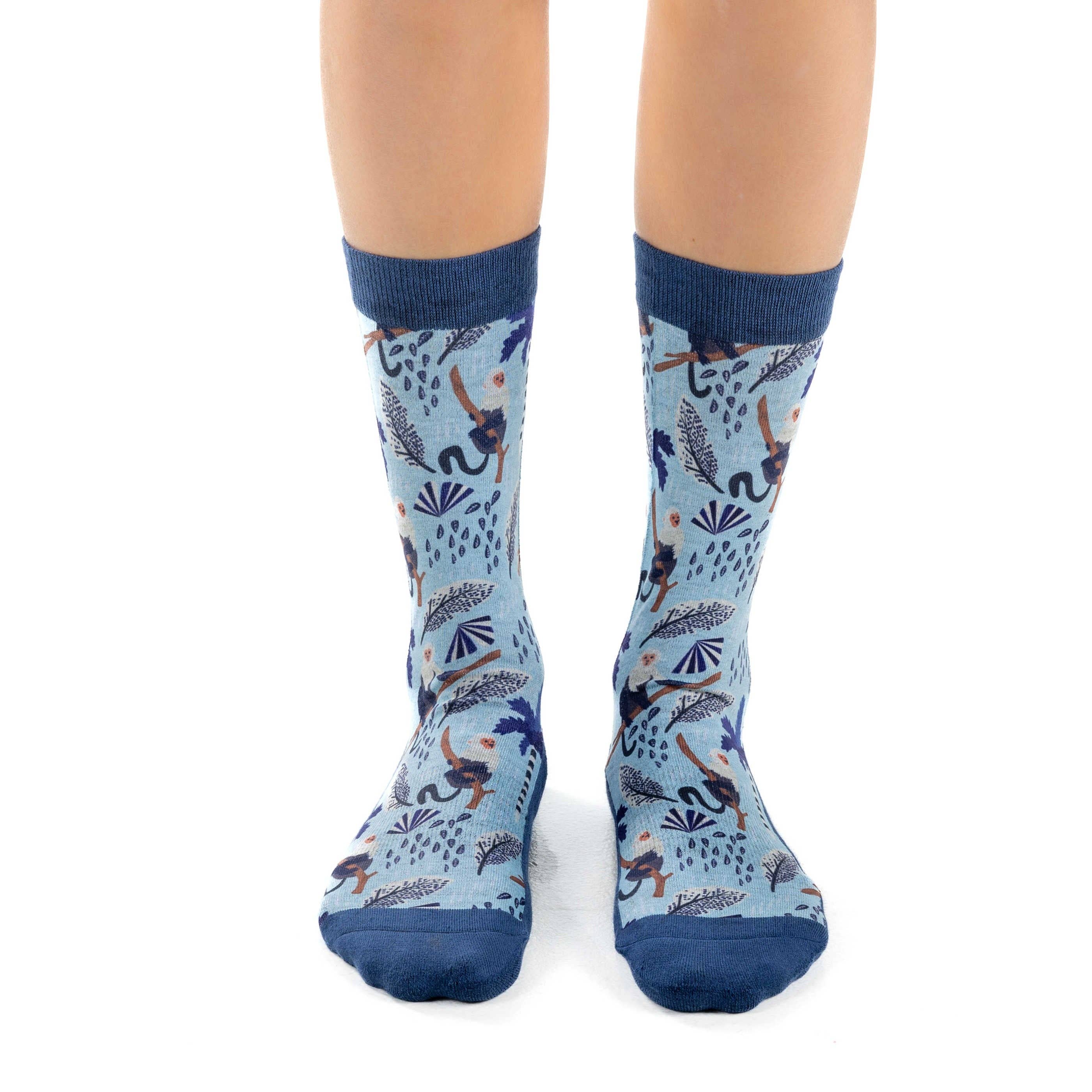 Women's Tropical Monkeys Socks [CLEARANCE]: Shoe Size 5-9