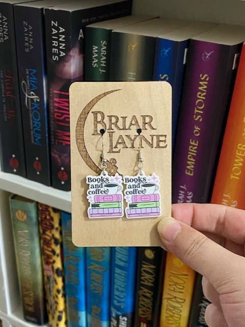 Books and Coffee Themed Bookish Earrings