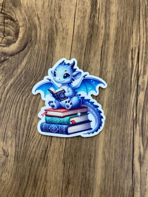 Dragon Bookish Shelf Sitter Decor