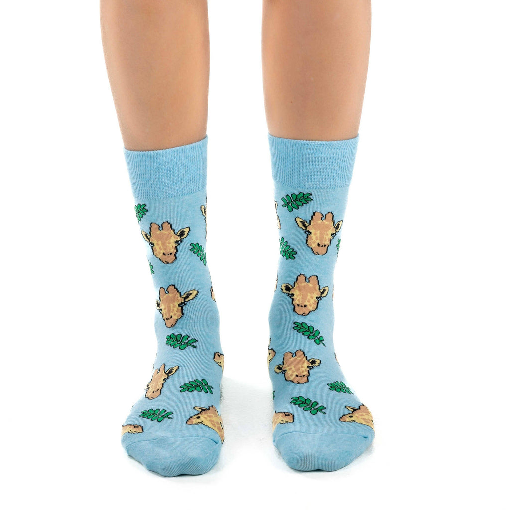 Women's Giraffe Heads Socks: Shoe Size 5-9