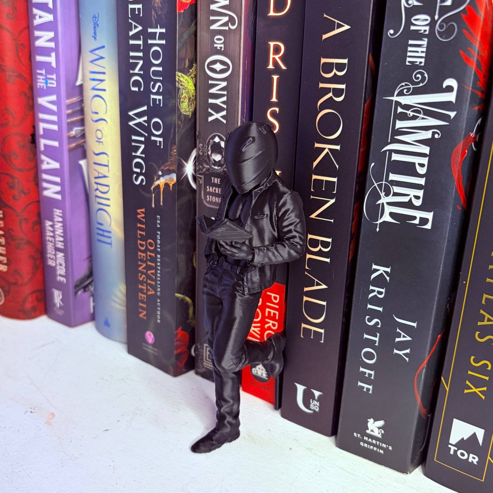 Hot Biker Reading Bookshelf Decor: Red / Small 4.9 inch