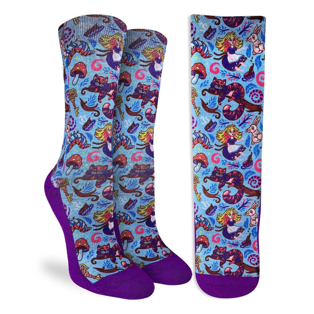 Women's Alice in Wonderland Socks: Shoe Size 5-9