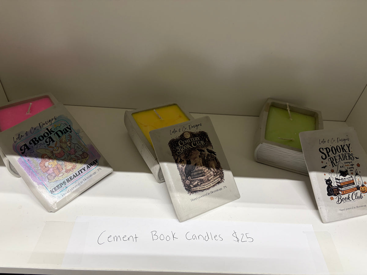 Cement Book Candle