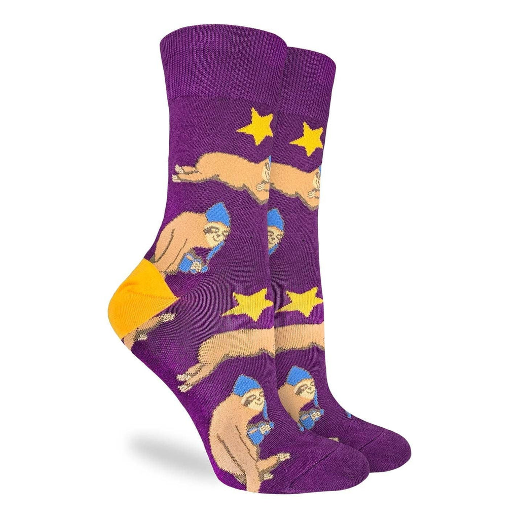 Women's Sleepy Sloth Socks: Shoe Size 5-9