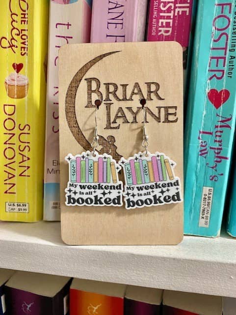 Book and Coffee Themed Bookish Earrings