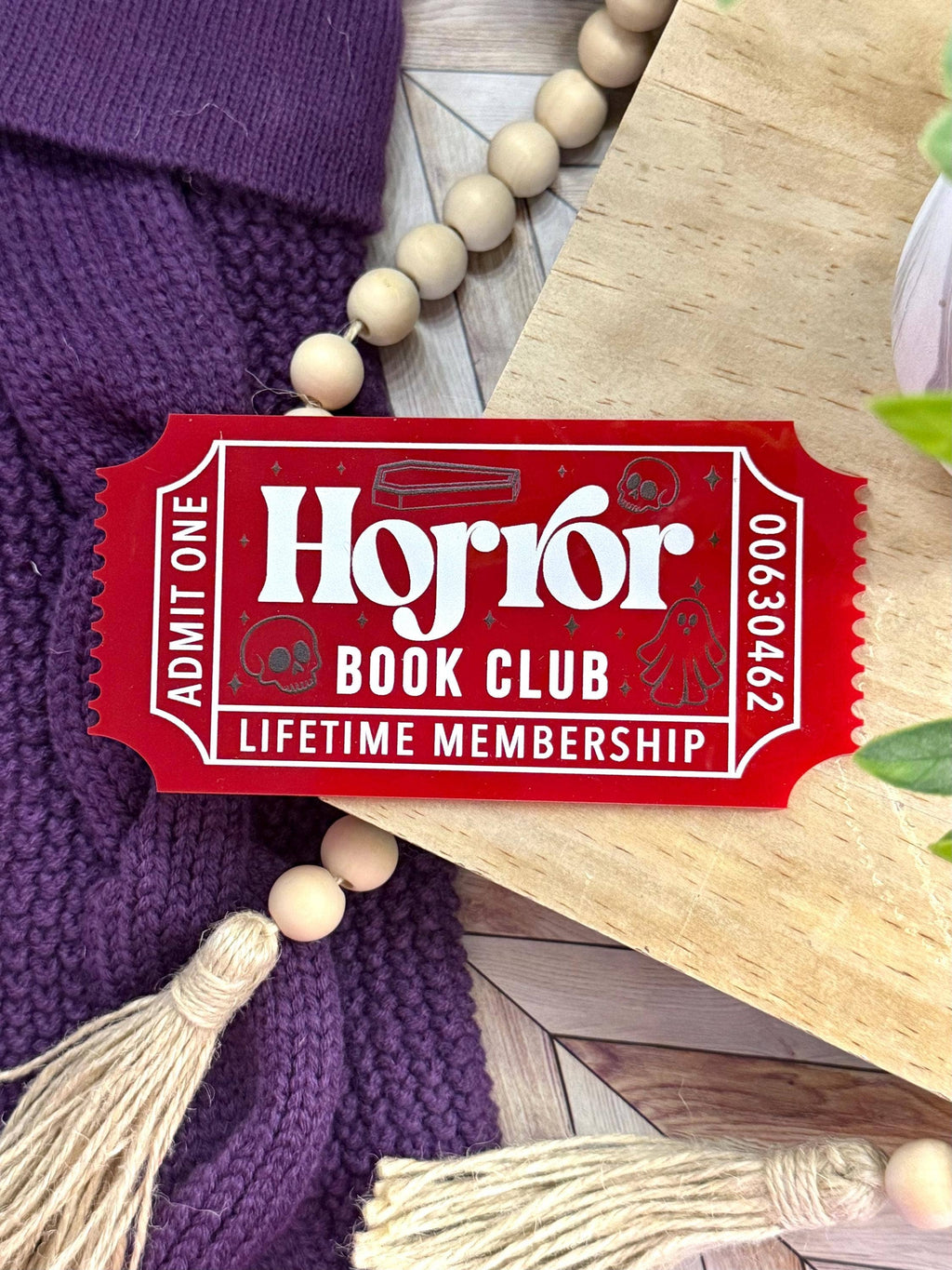 Bookish Shelf Sitter and Decor with Reading Tickets