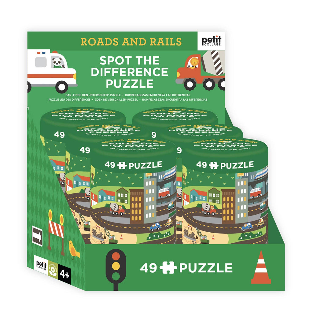 Spot the Difference Puzzle: Roads and Rails