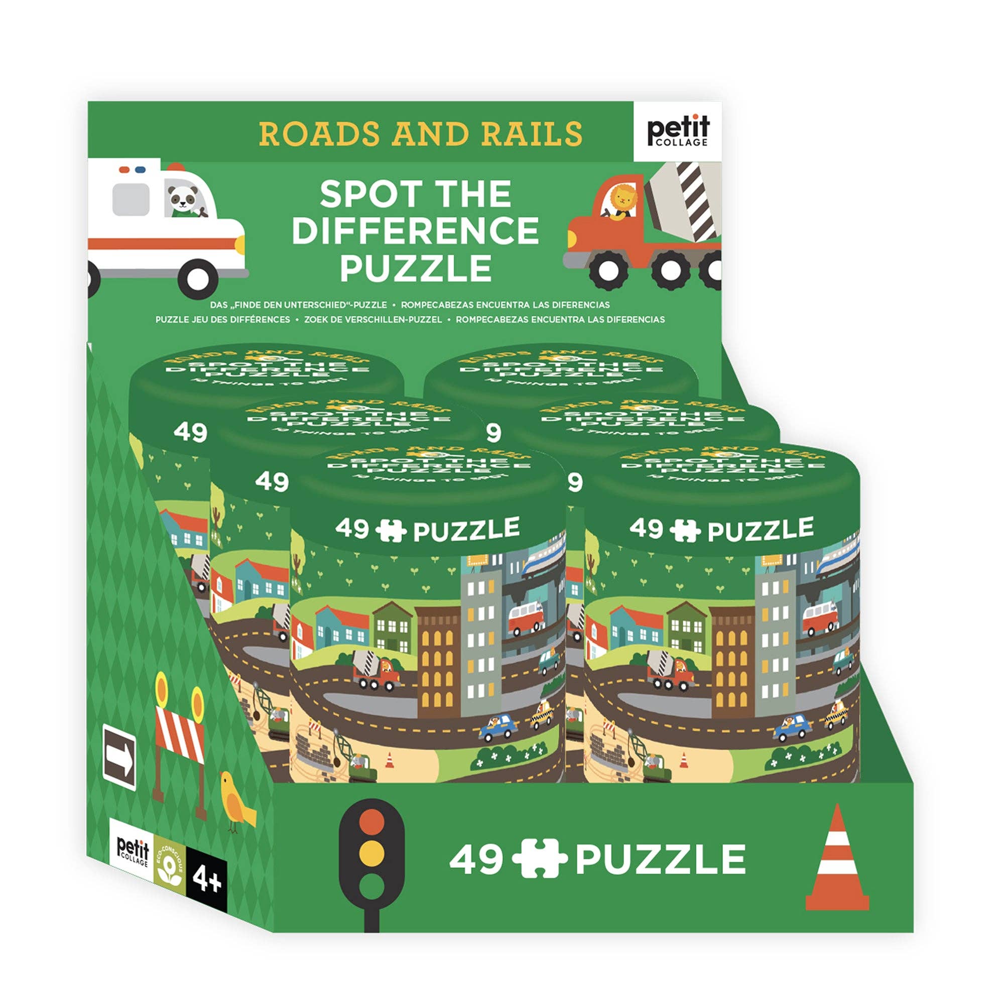 Spot the Difference Puzzle: Roads and Rails