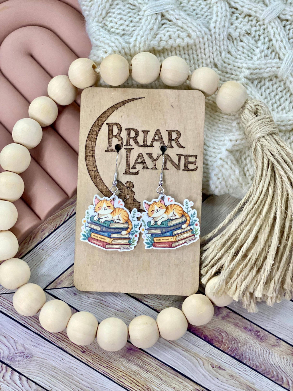 Cat & Book Lovers Themed Earrings Collection