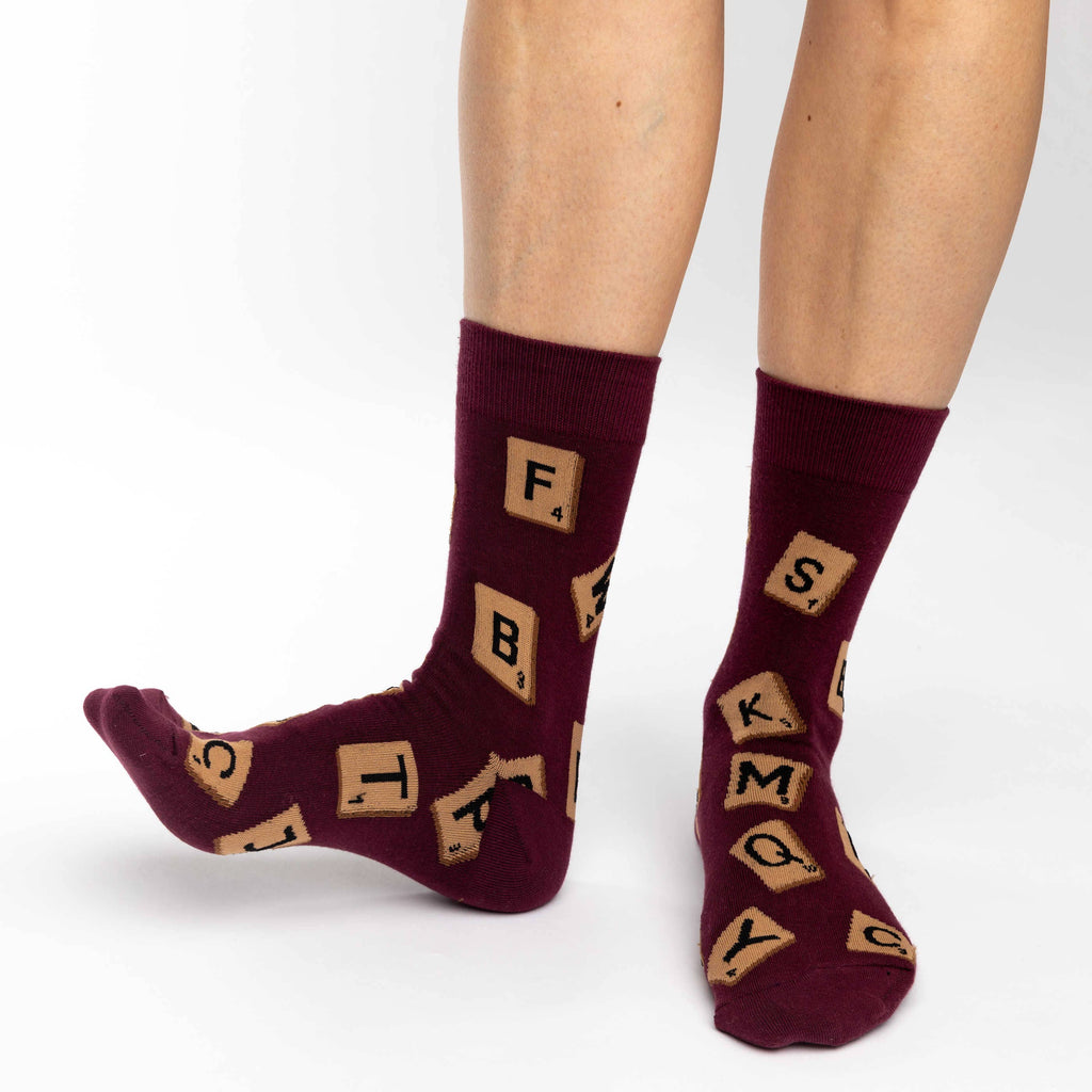 Women's Word Game Socks: Shoe Size 5-9