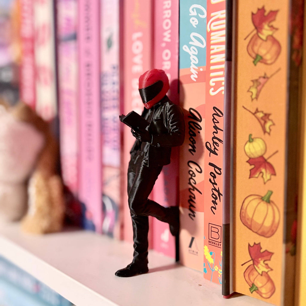 Hot Biker Reading Bookshelf Decor: Red / Small 4.9 inch